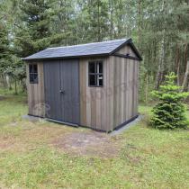 Aranżacja: Keter Signature Apex 1175 Walnut duży domek narzędziowy (8m2)