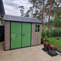 Aranżacja: Keter Signature Apex 975 Ashwood domek ogrodowy (6,6m2)