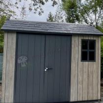 Aranżacja: Keter Signature Apex 975 Ashwood domek ogrodowy (6,6m2)