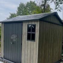 Aranżacja: Keter Signature Apex 975 Ashwood domek ogrodowy (6,6m2)