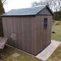 Aranżacja: Keter Signature Apex 975 Walnut domek ogrodowy (6,6m2)