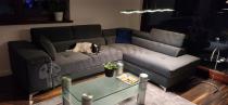 Aranżacja: Klasyczny narożnik z funkcją spania Eridano 275x202 cm Matt Velvet 97 prawy