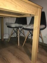 Aranżacja: Komplet 4+1 rozkładany stół 120-160cm i krzesła szare Olof P 4