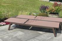 Aranżacja: Komplet aluminiowych leżaków z regulacją oparcia Erebu Brown 2szt