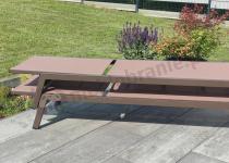 Aranżacja: Komplet aluminiowych leżaków z regulacją oparcia Erebu Brown 2szt