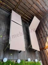 Aranżacja: Komplet aluminiowych leżaków z regulacją oparcia Erebu Brown 2szt