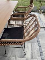 Aranżacja: Komplet foteli na balkon technorattan Torgiano Brown