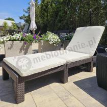 Aranżacja: Komplet leżaków hotelowych brązowych Daytona Deluxe