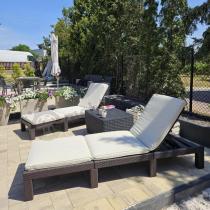 Aranżacja: Komplet leżaków hotelowych brązowych Daytona Deluxe