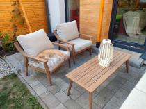 Aranżacja: Komplet mebli aluminiowych na taras dla 5 osób - Else Set - Creme