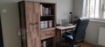 Aranżacja: Komplet mebli do gabinetu Hud Forte Dąb klepkowy biurko 129x60 cm
