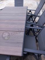 Aranżacja: Komplet mebli do ogrodu - stół 200 cm i 8 składanych krzeseł - Portis Nova 8+1