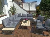 Aranżacja: Komplet mebli modułowych narożnik 280x220cm i 2 fotele Panaon GW
