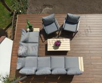 Aranżacja: Komplet mebli modułowych narożnik 280x220cm i 2 fotele Panaon GW