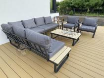 Aranżacja: Komplet mebli modułowych narożnik 280x220cm i 2 fotele Panaon GW