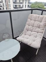 Aranżacja: Komplet mebli na balkon dla 2 osób ze stolikiem kawowym Aurea Duo Cream