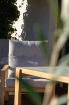 Aranżacja: Komplet mebli na taras z dwiema sofami i wysokim stołem obiadowym - Tavaro Grande Wood