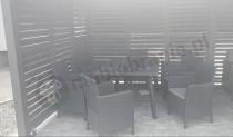 Aranżacja: Komplet mebli obiadowych na taras Kantara Comfort z rozkładanym stołem 160-240 cm i 10 fotelami