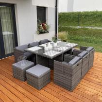 Aranżacja: Komplet mebli ogrodowych kostka 10+1 Pavolo Dark Grey