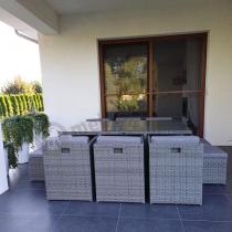 Aranżacja: Komplet mebli ogrodowych kostka 10+1 Pavolo Dark Grey