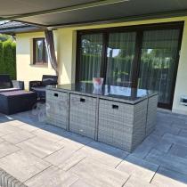 Aranżacja: Komplet mebli ogrodowych kostka 10+1 Pavolo Dark Grey
