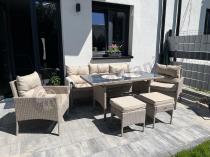 Aranżacja: Komplet mebli ogrodowychtechnorattan dla 7 osób Perata Dining Natural