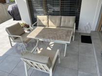Aranżacja: Komplet mebli tarasowych dla 5 osób z sofą 190cm - Elke Dining - White