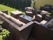 Aranżacja: Komplet mebli technorattanowych na taras Stefano Grande Brown
