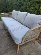 Aranżacja: Komplet mebli wypoczynkowych na taras rope style Dona Light Grey