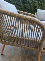 Aranżacja: Komplet mebli wypoczynkowych na taras rope style Dona Light Grey