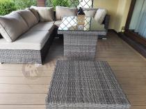 Aranżacja: Komplet modułowy technorattan premium Nilamito VIII Double Brown PLUS