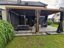 Aranżacja: Komplet pergola z zasłonami i moskitierami Nefir 2.0 3x6 - Woodlook