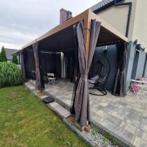 Aranżacja: Komplet pergola z zasłonami i moskitierami Nefir 2.0 3x6 - Woodlook