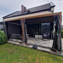 Aranżacja: Komplet pergola z zasłonami i moskitierami Nefir 2.0 3x6 - Woodlook