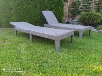 Aranżacja: Komplet składanych leżaków ogrodowych beżowych Jaipur Sun Lounger Cappuccino
