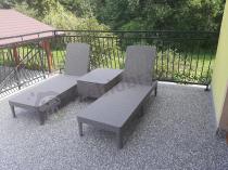 Aranżacja: Komplet składanych leżaków ogrodowych beżowych Jaipur Sun Lounger Cappuccino