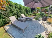 Aranżacja: Komplet składanych leżaków ogrodowych beżowych Jaipur Sun Lounger Cappuccino