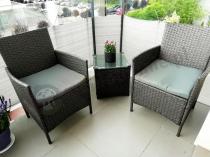 Aranżacja: Komplet technorattanowy na balkon Flavio Duo Antracite
