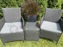 Aranżacja: Komplet technorattanowy na balkon Flavio Duo Antracite