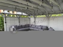 Aranżacja: Komplet wypoczynkowy technorattan LIGURITO X Dark Grey + fotel