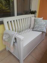 Aranżacja: Ławka ze schowkiem Keter Patio Storage Bench White