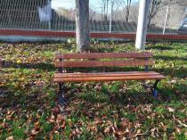 Aranżacja: Ławka żeliwna z oparciem 180cm - F180M