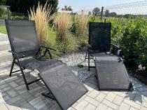 Aranżacja: Leżak ogrodowy aluminiowy składany Kubu - Black