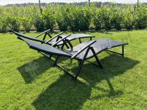 Aranżacja: Leżak ogrodowy aluminiowy składany Kubu - Black