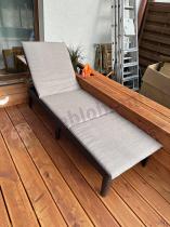 Aranżacja: Leżak ogrodowy na taras Jaipur sunlounger brązowy z poduszką