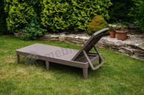 Aranżacja: Leżak ogrodowy na taras Jaipur sunlounger cappucino z poduszką