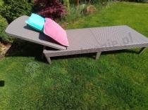 Aranżacja: Leżak ogrodowy składany Jaipur Cappuccino