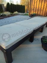 Aranżacja: Leżak ogrodowy z poduszką brązowy Daytona Deluxe