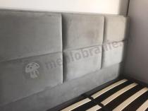 Aranżacja: Łóżko sypialniane tapicerowane szare 160x200 Matanza