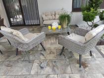 Aranżacja: Luksusowe meble ogrodowe technorattan ASTURITO Melange Grigio & Beige